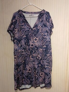 Reborn Navy and Light Pink Paisley Jumpsuit Romper